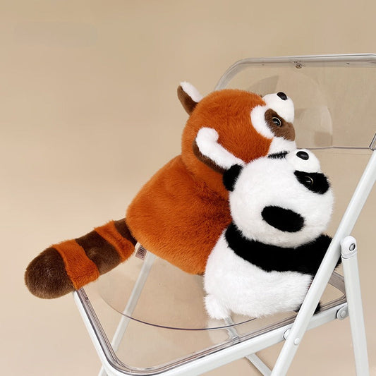 Original Genuine Funny Transformation Simulation  Giant Panda Plush Doll Lesser Panda Doll Children's Birthday Gifts